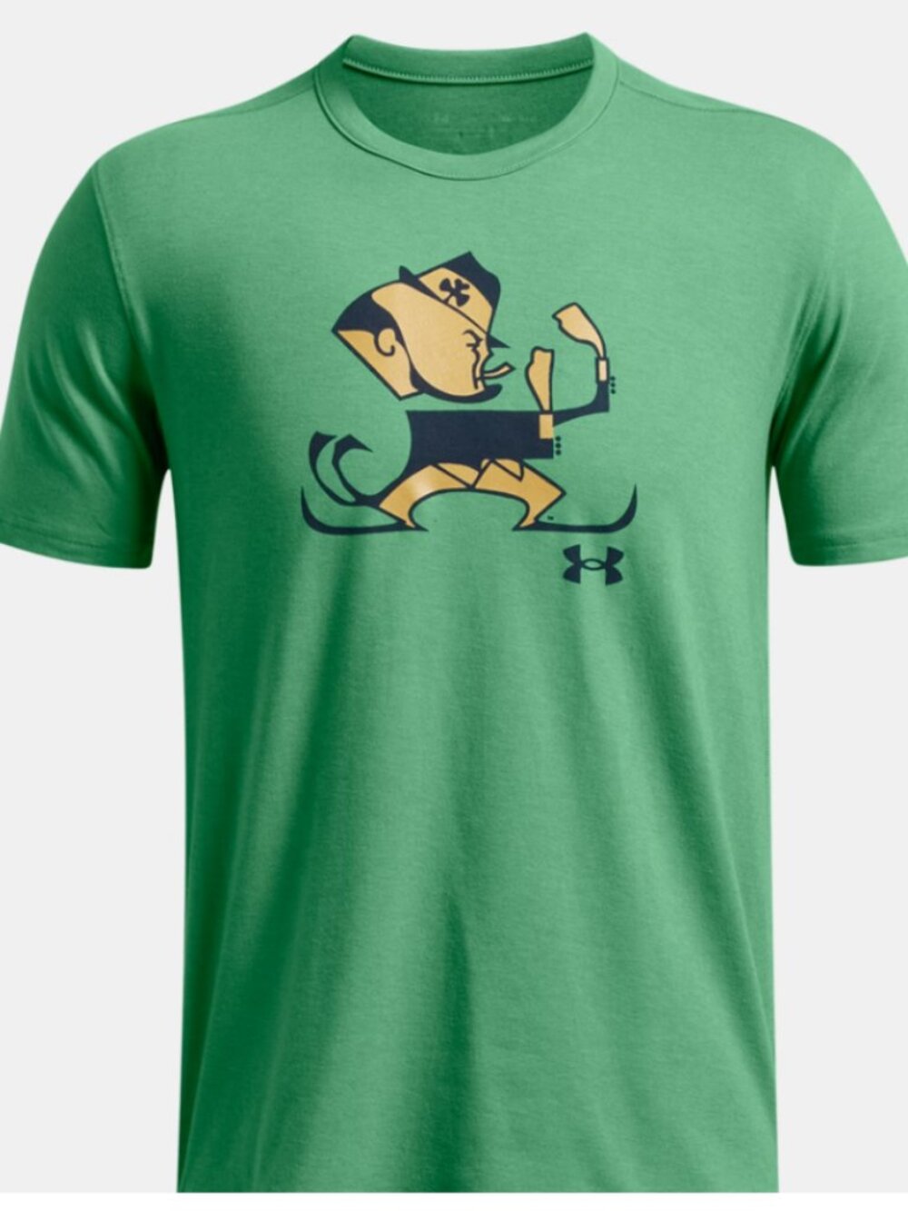 Notre Dame Shirt Mens Large Green Under Armour Fighting Irish NWT
